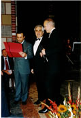 Mauro Gaspani e Benedetto Formicola del Coro S. Gervasio con Mario Ronchi